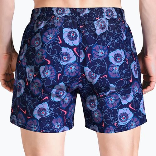 Men's swim shorts Nike Multi Poppy Print 5" Volley midnight navy