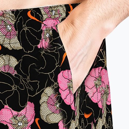 Men's swim shorts Nike Multi Poppy Print 5" Volley black