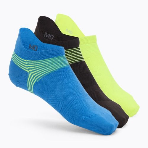 Men's socks Under Armour Dry Run Lite No Show 3 pairs blue atlantis/black/reflective