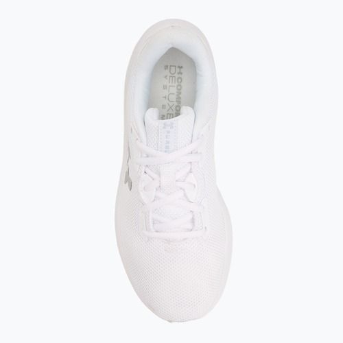 Women's running shoes Under Armour Charged Pursuit 4 white/white/metallic silver