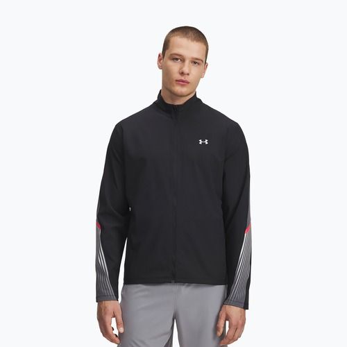 Men's running jacket Under Armour Velociti Storm black/castlerock/reflective