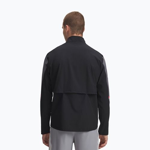 Men's running jacket Under Armour Velociti Storm black/castlerock/reflective