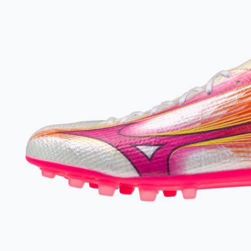 Football boots Mizuno Alfa III Elite AG white/fuchsia purple