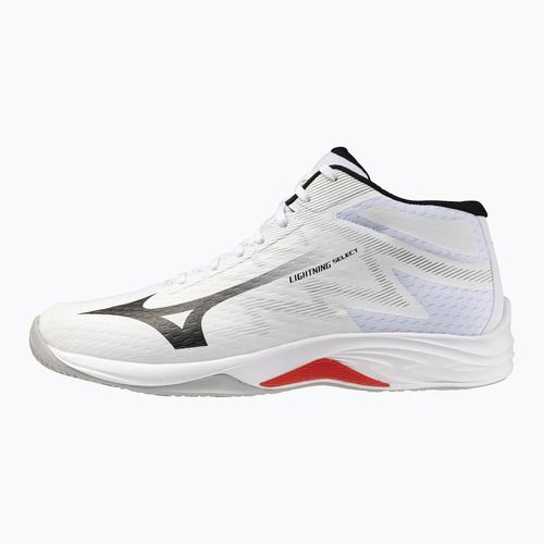 Volleyball shoes Mizuno Lightning Select Mid white/black/fiery red