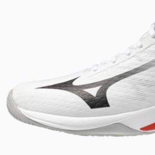 Volleyball shoes Mizuno Lightning Select Mid white/black/fiery red