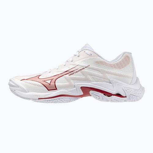 Women's volleyball shoes Mizuno Wave Lightning Elite white/rose elegance/lava falls