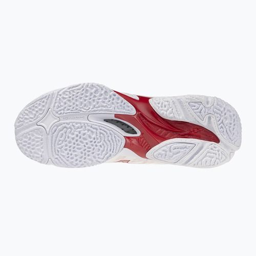 Women's volleyball shoes Mizuno Wave Lightning Elite Mid white/rose elegance/lava falls