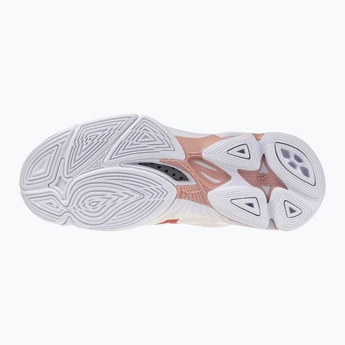 Women's volleyball shoes Mizuno Wave Lightning Pro Mid white/rose elegance/lava falls