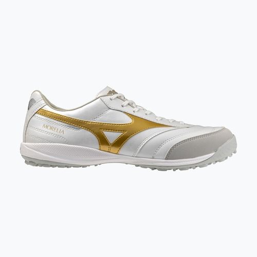 Football boots Mizuno Morelia Sala Pro TF white/football gold/galaxy silver