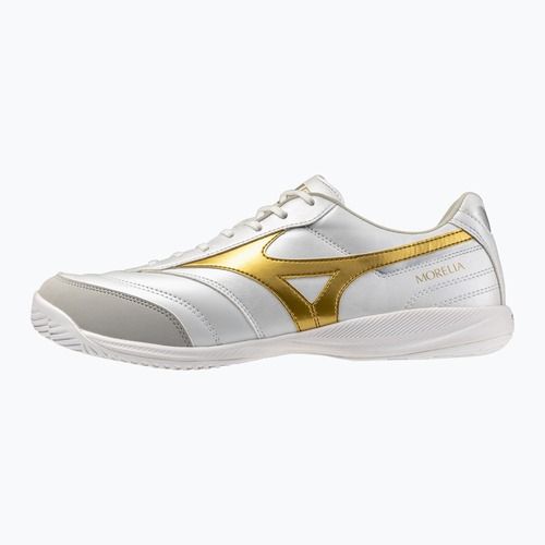 Football boots Mizuno Morelia Sala Pro IN white/football gold/galaxy sil