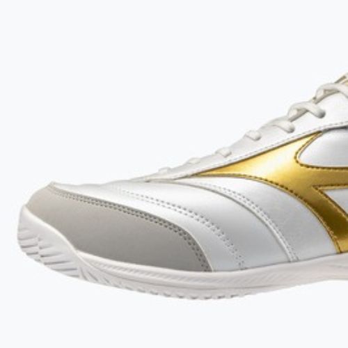 Football boots Mizuno Morelia Sala Pro IN white/football gold/galaxy sil