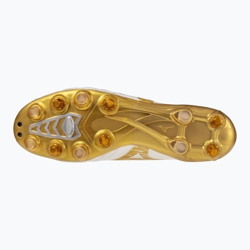 Football boots Mizuno Morelia Neo IV Beta Elite Mix white/mp gold/cool gray 3c