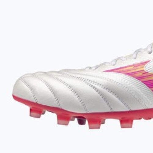 Football boots Mizuno Morelia Neo IV Beta Elite FG white/pink tetra/fuchsia purple