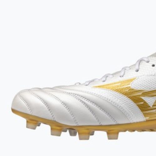 Football boots Mizuno Morelia Neo IV Beta Elite FG white/mp gold/cool gray 3c