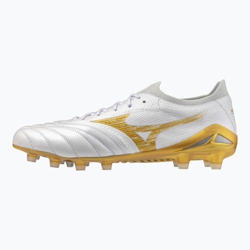 Football boots Mizuno Morelia Neo IV Beta Japan FG white/mp gold/cool gray 3c