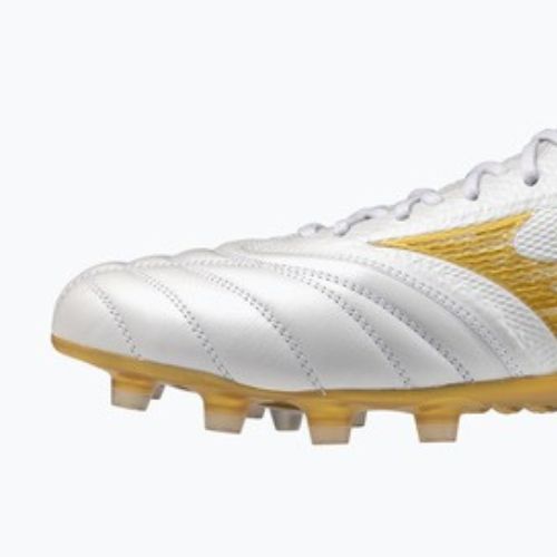 Football boots Mizuno Morelia Neo IV Beta Japan FG white/mp gold/cool gray 3c