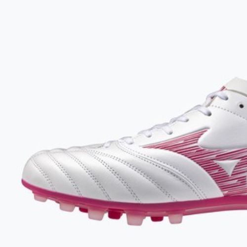 Football boots Mizuno Morelia Neo IV Pro AG white/fuchsia purple/fuchsia purple