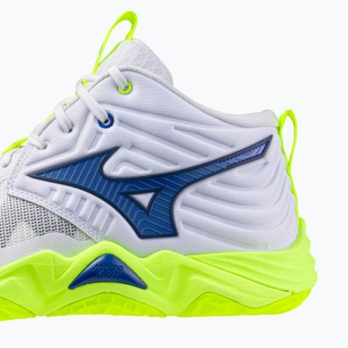 Volleyball shoes Mizuno Wave Momentum Elite Mid white/lightning yellow/dazzling blue