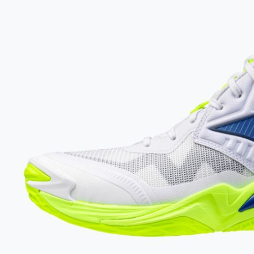 Volleyball shoes Mizuno Wave Momentum Elite Mid white/lightning yellow/dazzling blue