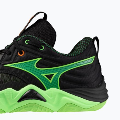 Volleyball shoes Mizuno Wave Momentum Elite black/glowing apple/mandarin orange