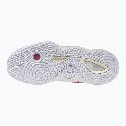 Women's volleyball shoes Mizuno Wave Momentum Elite Mid white/rose elegance/lava falls