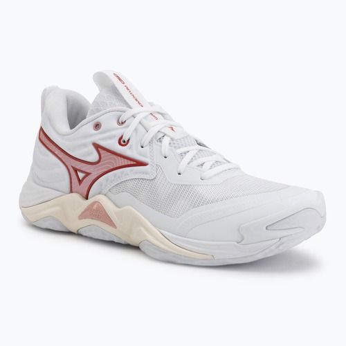 Women's volleyball shoes Mizuno Wave Momentum Elite white/rose elegance/lava falls