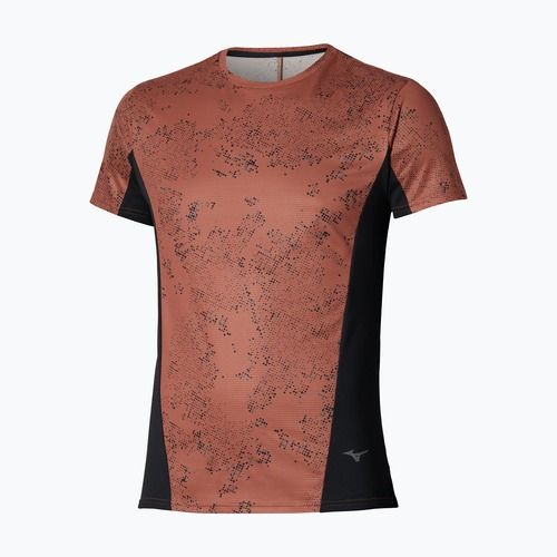 Men's running top Mizuno Active DryAeroFlow Graphic copper brown