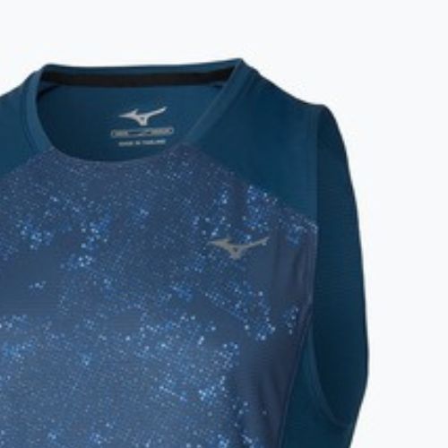 Men's running top Mizuno Active DryAeroFlow Graphic Tank Top estate blue