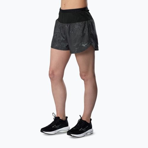 Women's running shorts Mizuno Active Graphic Multi Pocket black