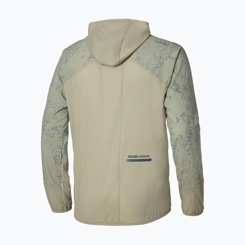 Men's running jacket Mizuno Active Alpha Hooded elm