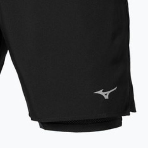 Men's running shorts Mizuno Core 7.5 Inches 2in1 black