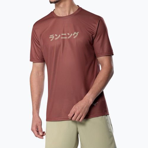 Men's running T-shirt Mizuno Core Graphic Tee copper brown