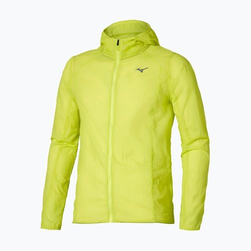 Men's running jacket Mizuno Tech Light Hooded lightning yellow