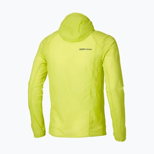 Men's running jacket Mizuno Tech Light Hooded lightning yellow