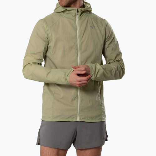 Men's running jacket Mizuno Tech Light Hooded elm