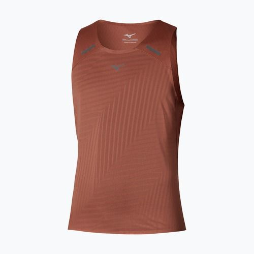 Men's running top Mizuno Tech Light Tank copper brown