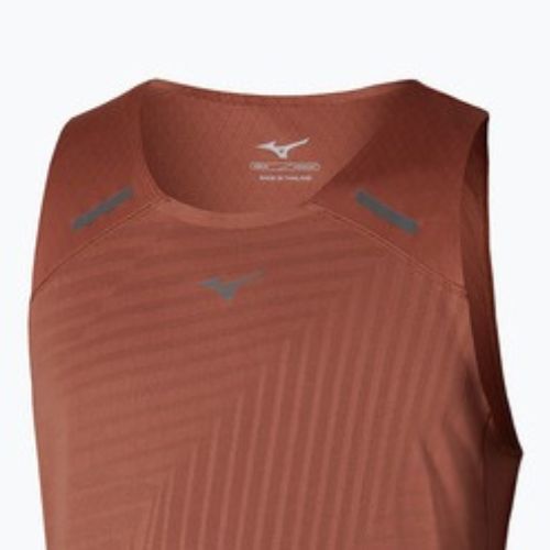 Men's running top Mizuno Tech Light Tank copper brown