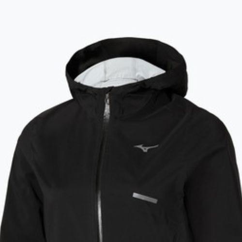 Women's running jacket Mizuno Trail Waterproof 20K Hooded black