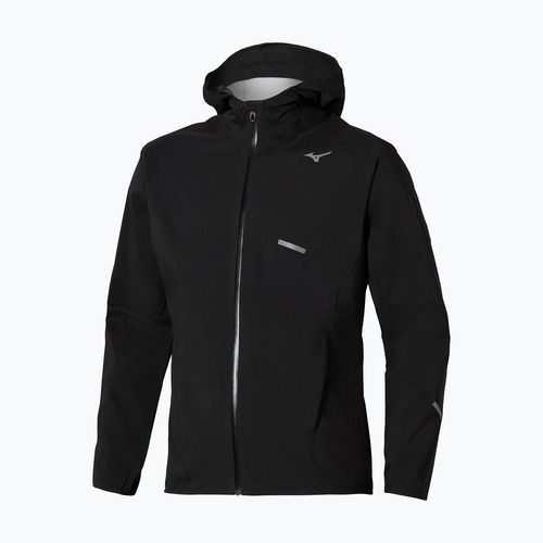 Men's running jacket Mizuno Trail Waterproof 20K Hooded black