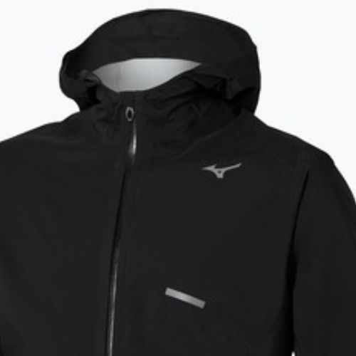Men's running jacket Mizuno Trail Waterproof 20K Hooded black