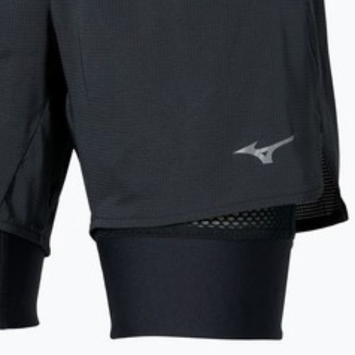 Women's running shorts Mizuno Trail Multipocket 2in1 black