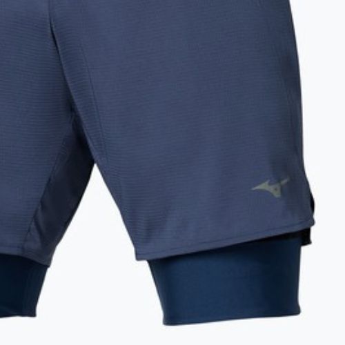 Men's running shorts Mizuno Trail Multipocket 2in1 estate blue
