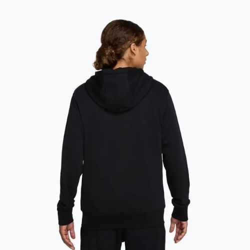 Men's sweatshirt Nike Club FZ Hoodie black/black/white