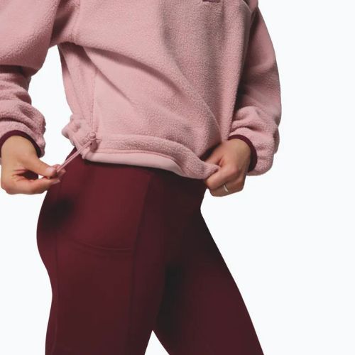 Women's fleece sweatshirt Columbia Helvetia II Cropped Half Snap Fleece eraser pink/fig/rich wine