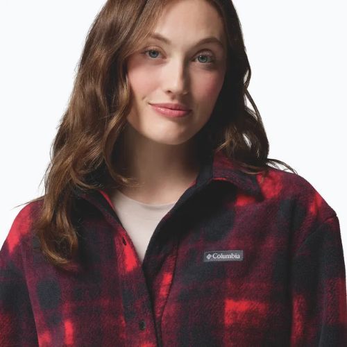 Women's shirt Columbia Benton Springs mountain red omblur tonal