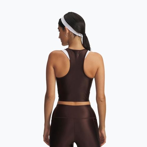 Woman's training top Under Armour Motion Shine Tank kona brown/black