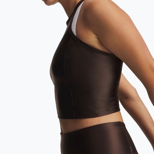 Woman's training top Under Armour Motion Shine Tank kona brown/black