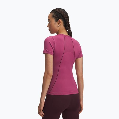 Women's training T-shirt Under Armour Vanish Seamless fuchsia dusk/dark maroon/dark maroon