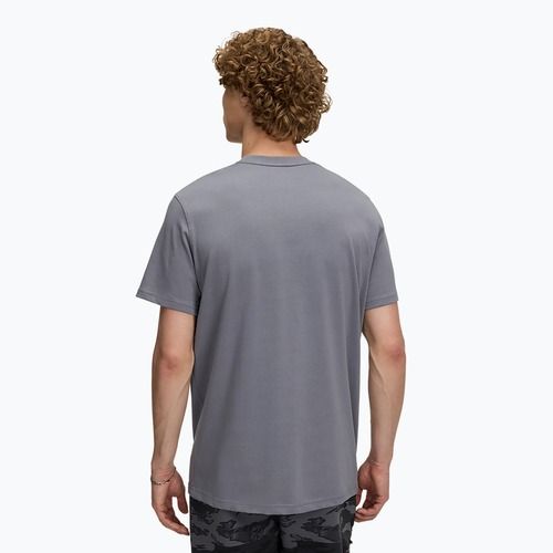 Men's training T-shirt Under Armour Logo Emb Heavyweight titan gray/black
