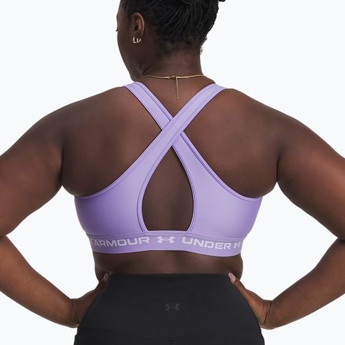 Training bra Under Armour Crossback Mid transparent/white